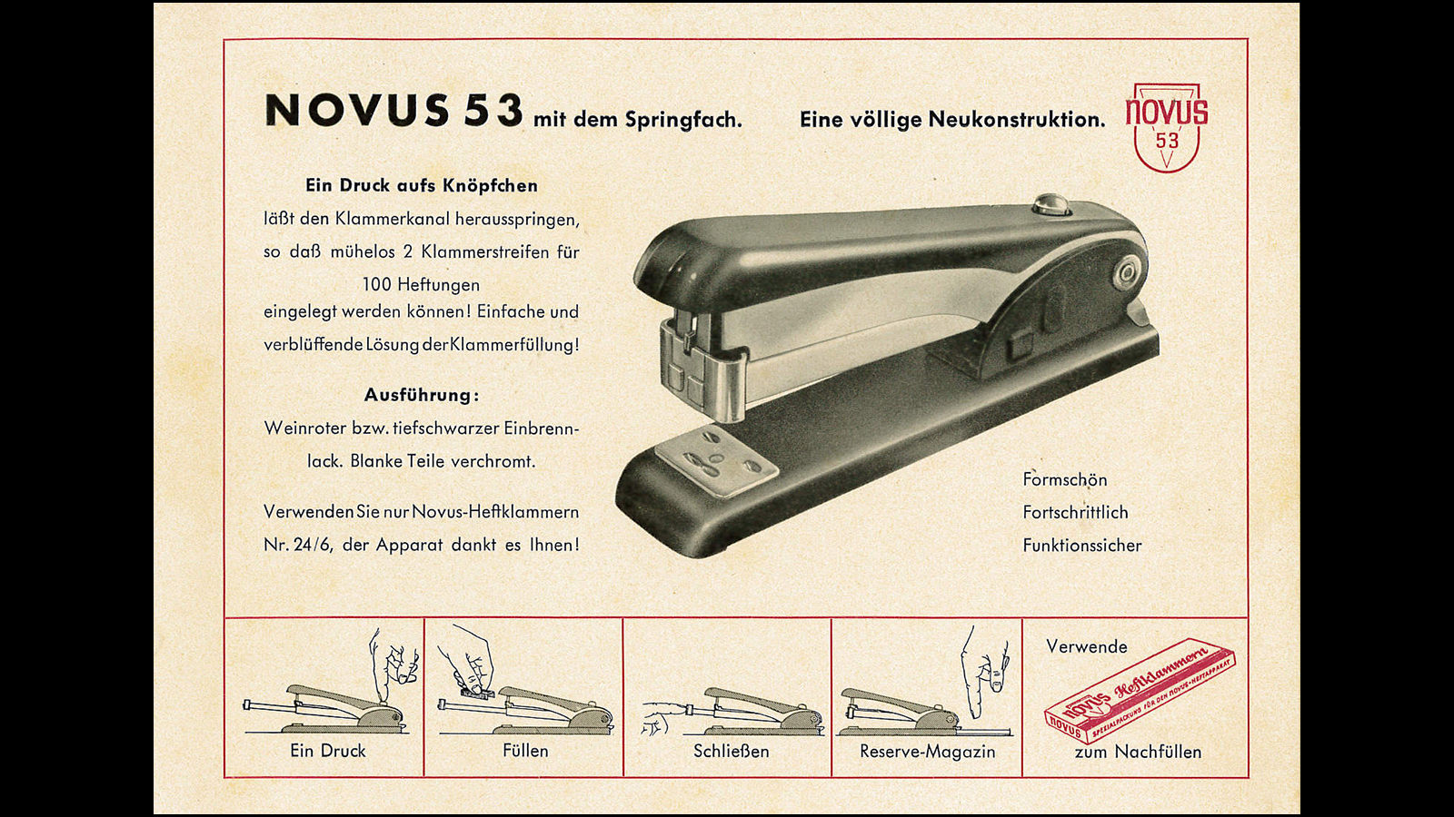 75 años de las grapadoras Novus