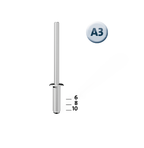 Rivets aveugle A3 Ø 3 mm Novus